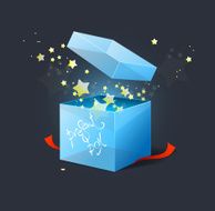 Box with stars