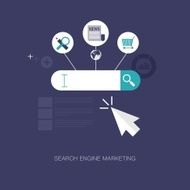 vector modern search engine marketing concept illustration