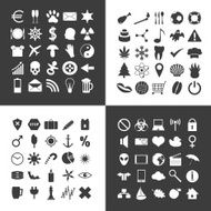 set of 100 various general icons for your use eps10