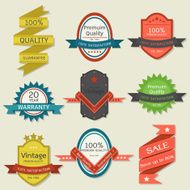 label- ribbon badge collection