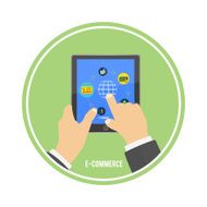 E-commerce infographic concept of purchasing N6