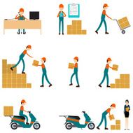 vector character logistic and shipping business teamwork N2