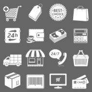 shopping icons set N56