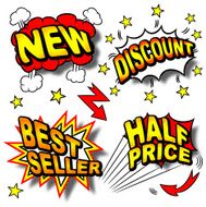 colourful cartoon labeling