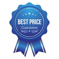 Blue best price badge with ribbon N2