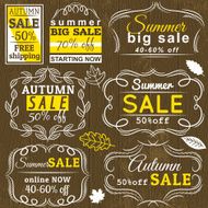 Set of special sale offer labels and banners vector N17