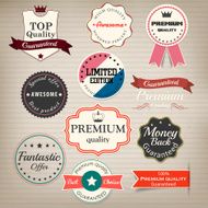Stickers and Badges collection Vector