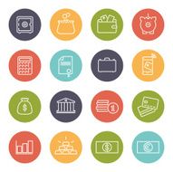 Money and Finance Line Icons Collection N5