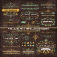Calligraphic Vintage Elements - Complete Set
