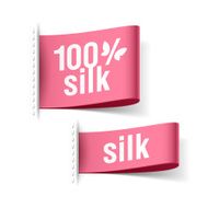 100 silk product clothing labels