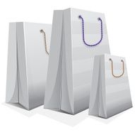 Collection white blank shopping bag