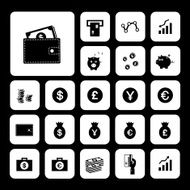 money and financial icon set N5