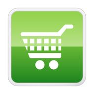 Shopping cart Vector icon Button