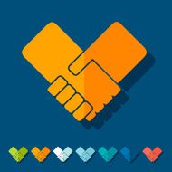 Flat design handshake N18