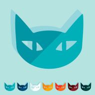 Flat design cat N32
