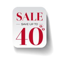 Sale fourty percent label