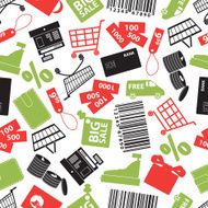 shopping icons color pattern eps10