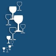vector illustration silhouette alcohol glass