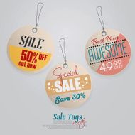 Vintage Sale Tags Design Vector N2