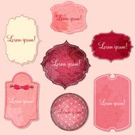 aged paper labels vector illustration N4