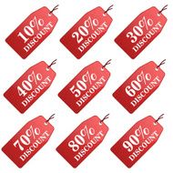 Price tags with discount