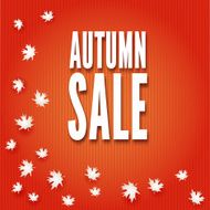 Autumn sale Vector fall leaves