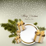 White paper gift card with boxes
