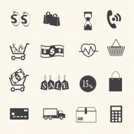 Shopping sale icons set N3