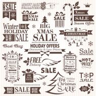 Set of christmas sale decorative elements N8