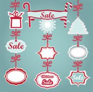 Christmas sale hanging labels set