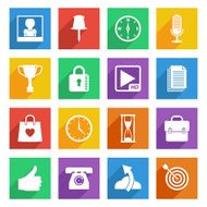 bright media icons set 4