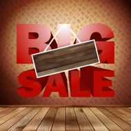 Big sale with wood background for copy space N2