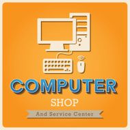 Computer shop Retro poster