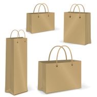 Empty Eco Shopping Bag Vector Set N2