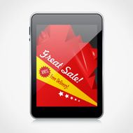 Tablet PC with advertising banner