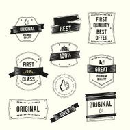 Retro vintage labels set N2