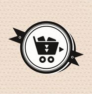 Vector shopping label (retro)