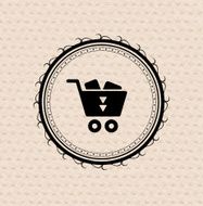 Vector retro shopping label