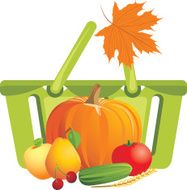 Shopping basket with fruits and vegetables N2