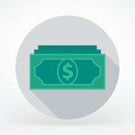 Flat Money Bill Icon