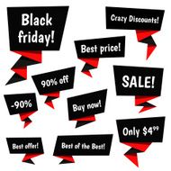 Black Friday Sale Vector Elements N6