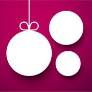 White paper round holiday labels N2