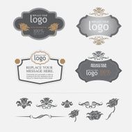 Labels Frames and Banners - Illustration thai art N13