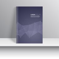Magazine Cover with triangles and polygonal mesh