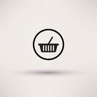 Shopping basket icon Vector illustration Template for design