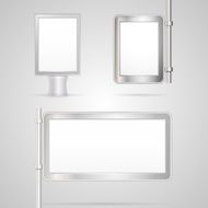 Vector illustrations of blank City Light mock up