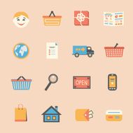 Internet shopping icons set N2