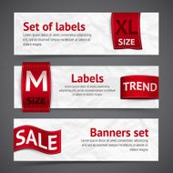 Clothing labels banners