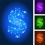 Dollar Sign Circuit Board Color Set