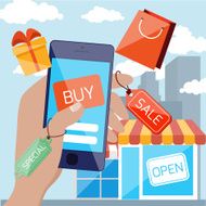 Mobile marketing and shopping concept